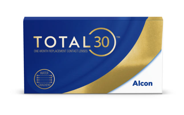 Total30 monthly contact lenses product box by Alcon